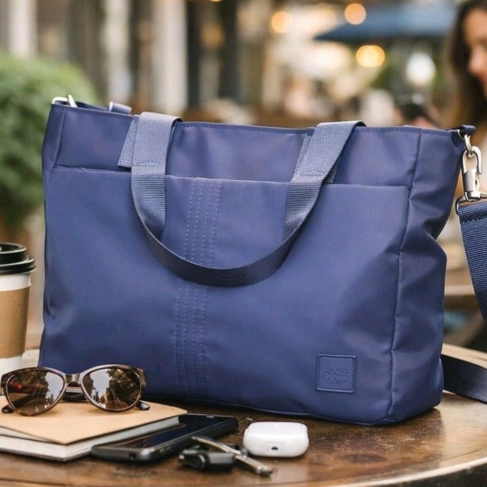 HKWIP Carry Your Confidence Anti‑Theft Convert Tote/Crossbody Marlin Blue  NWOT